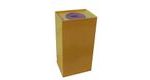Kovový odpadkový koš Unobox na tříděný odpad, objem 100 l, žlutý