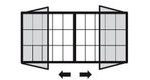 Magnetická vitrína Daisy, dvoukřídlá, 100 x 226 cm