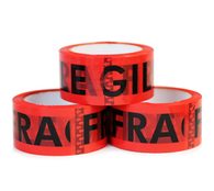 Lepící páska 50/60 - Fragile červená
