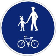 Příkazové dopravní značky - Stezka pro chodce a cyklisty