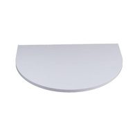 Deska jednacího stolu Combi, 80 x 60 cm, 1/2 kruh, šedá