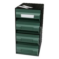 Modulový organizér PS, 4 zásuvky, 450 x 225, černý/zelený