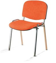 Konferenční židle ISO Velours Chrom, oranžová