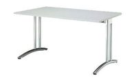 Kancelářský stůl Miro, 120 x 80 x 72 cm, rovné provedení, světle šedý
