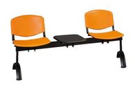 Lavice ISO, dvoumístná se stolkem, černý plast/oranžová