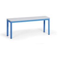 Šatní lavice, světle šedá/modrá - 1,5 m