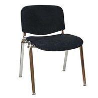 Konferenční židle ISO Velours Chrom, černá