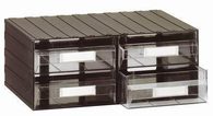 Modulový organizér PS, 4 zásuvky, 228 x 562, černý/transparentní
