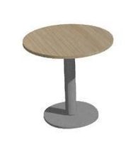 Kruhový konferenční stůl Line Ergo, 80 x 75 cm, dezén světlé dřevo