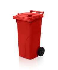 Plastová popelnice MGB 120 l, červená