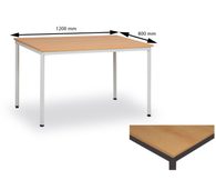 Jídelní stůl 120x80 cm, hnědý/buk
