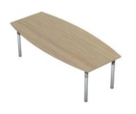 Konferenční stůl Line Set, 240 x 110/80 x 75 cm, dezén světlé dřevo