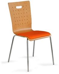 Dřevěná jídelní židle Tulip, oranžová