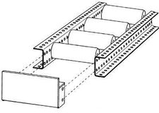 Koncový doraz pro paletové válečkové dopravníky šířky 220 mm