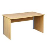 Kancelářský stůl Alfa 100, 140 x 80 x 73,5 cm, rovné provedení, dezén divoká hruška