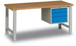 Dílenský stůl Weld 3Z, 84 x 170 x 68,5 cm, šedý