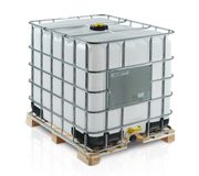 IBC kontejner 1000 l, repasovaný - nová nádoba, dřevěná paleta