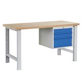 Dílenský stůl Weld 3Z, 84 x 150 x 68,5 cm, šedý