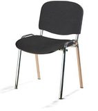 Konferenční židle ISO Velours Chrom, šedá