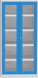Skříň na kapaliny s drátěnými dveřmi, modro/šedá, 1950x950x500 mm