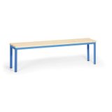Šatní lavice, smrkové dřevo/modrá - 1,5 m