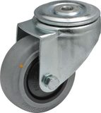 Antistatické gumové přístrojové kolo se středovým otvorem, Ø 80 mm, otočné, kuličkové ložisko