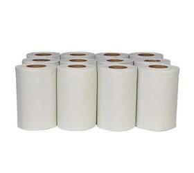 Papírové ručníky Midi Rec 2vrstvé, 50 m, bílé, 12 ks