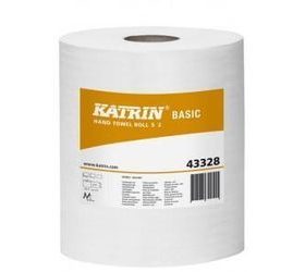 Papírové ručníky Katrin Basics S2 2vrstvé, 70 m, šedá, 12 ks