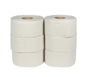 Toaletní papír Basic 1vrstvý, 19 cm, 167 m, šedý, 6 rolí