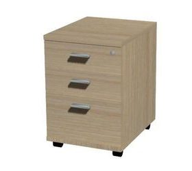 Mobilní kontejner Line Set, 63 x 43 x 54 cm, 3 zásuvky, dezén světlé dřevo