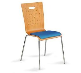 Dřevěná jídelní židle Tulip, modrá