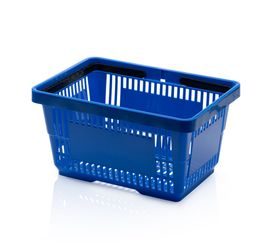 Košík nákupní 2 držadla modrý