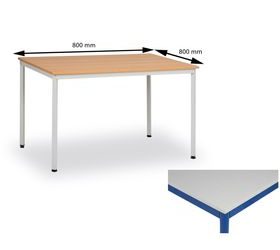 Jídelní stůl 80x80 cm, modrý/šedý