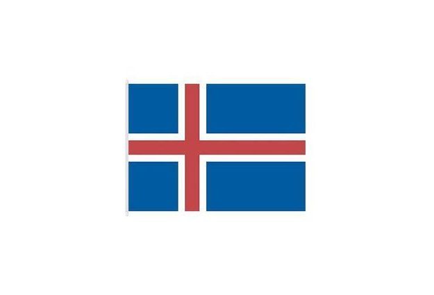 Státní vlajka Islandu, 90 x 60, s karabinami