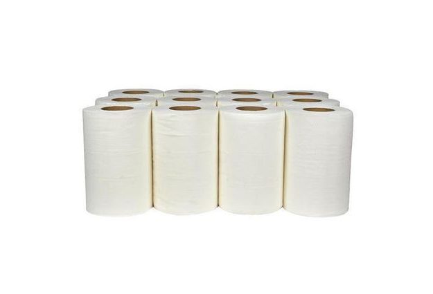 Papírové ručníky Midi Cel 2vrstvé, 50 m, bílé, 12 ks