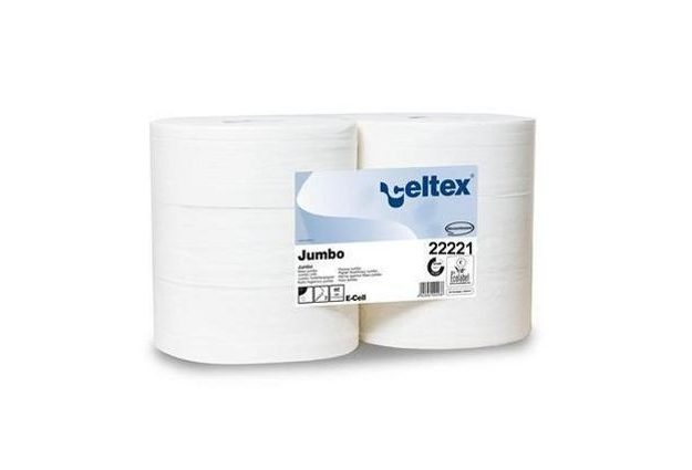 Toaletní papír Celtex Lux Jumbo 2vrstvý, 27 cm, 1780 útržků, bílý, 6 rolí