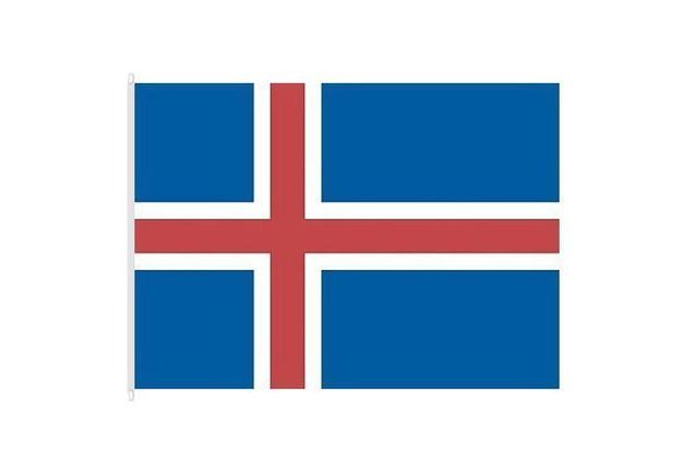 Státní vlajka Islandu, 100 x 150, s karabinami