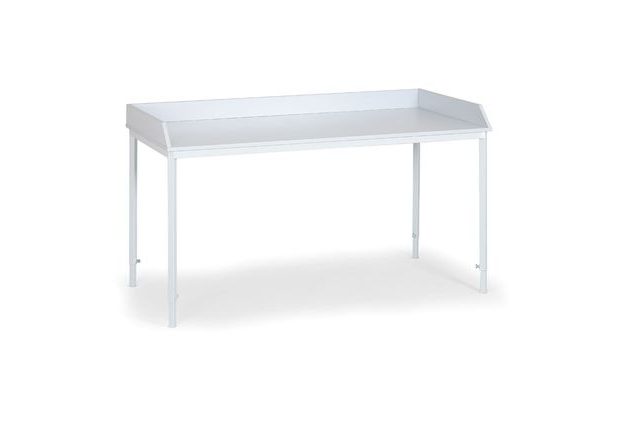 Jídelní stůl se stavitelnými nohami 160x80 cm s ohrádkou, šedý