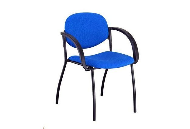 Konferenční židle Mandy Black s područkami, modrá
