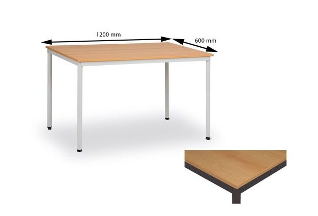 Jídelní stůl 120x60 cm, hnědý/buk