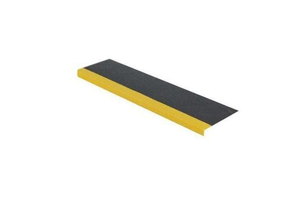 Protiskluzový profil na schody, úzký, černo-žlutý, 80 cm