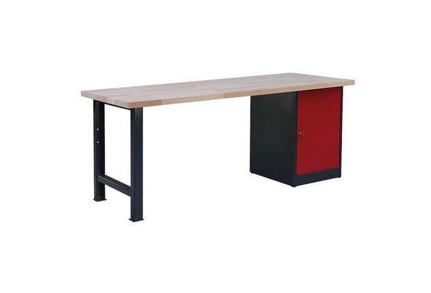 Dílenský stůl Weld 2P, 84 x 200 x 80 cm, antracit