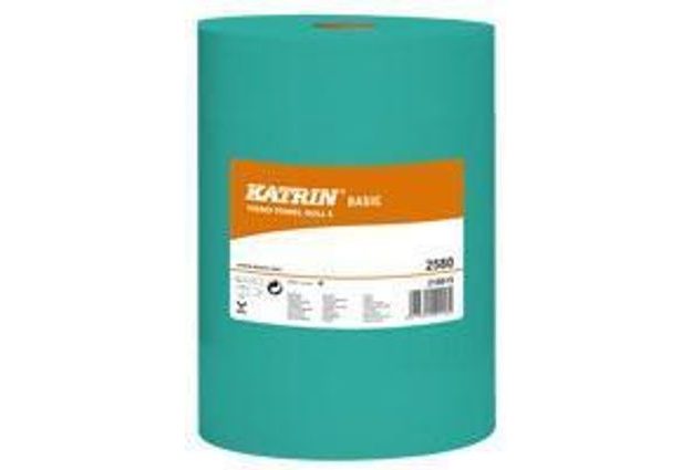 Papírové ručníky Katrin Basic S 1vrstvé, 60 m, zelené, 12 ks