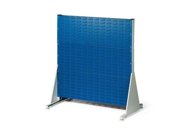 Oboustranný PERFO regál, výška 112 cm, modrý