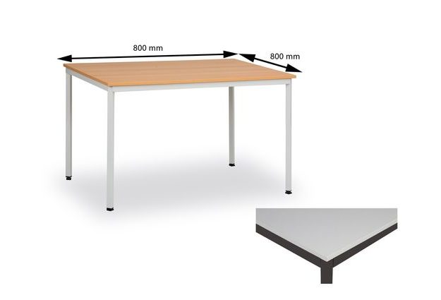 Jídelní stůl 80x80 cm, hnědý/šedý