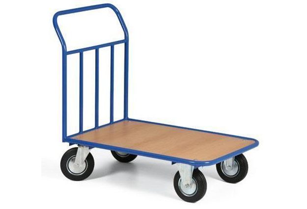 Plošinový vozík s vyztuženým madlem, do 300 kg