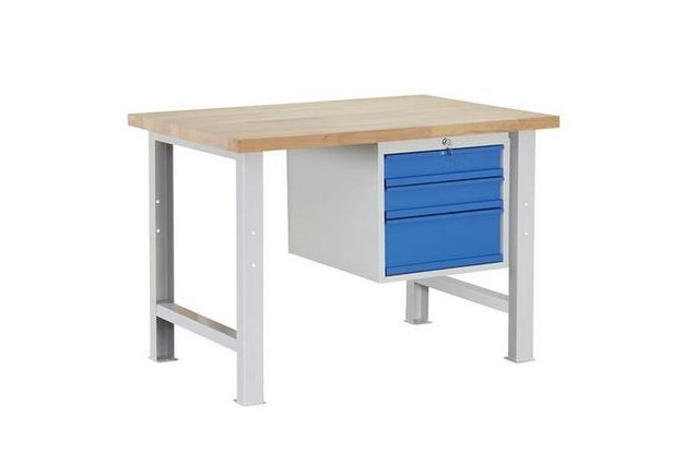 Dílenský stůl Weld 3Z, 84 x 120 x 80 cm, šedý
