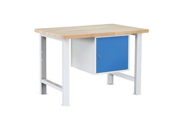 Dílenský stůl Weld 1P, 84 x 120 x 80 cm, šedý