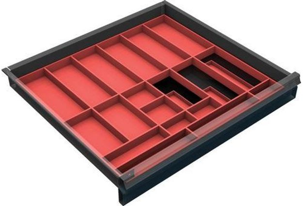 Dělicí příčky, červené - pro 50x70 cm skříně