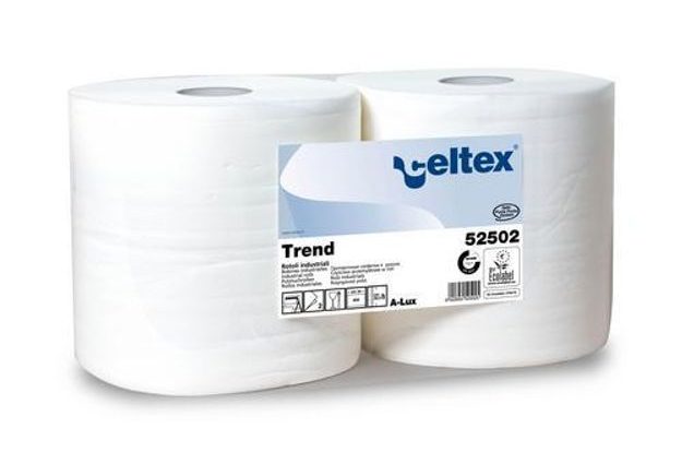 Průmyslové papírové utěrky Celtex White Trend 2vrstvé, 800 útržků, 2 ks